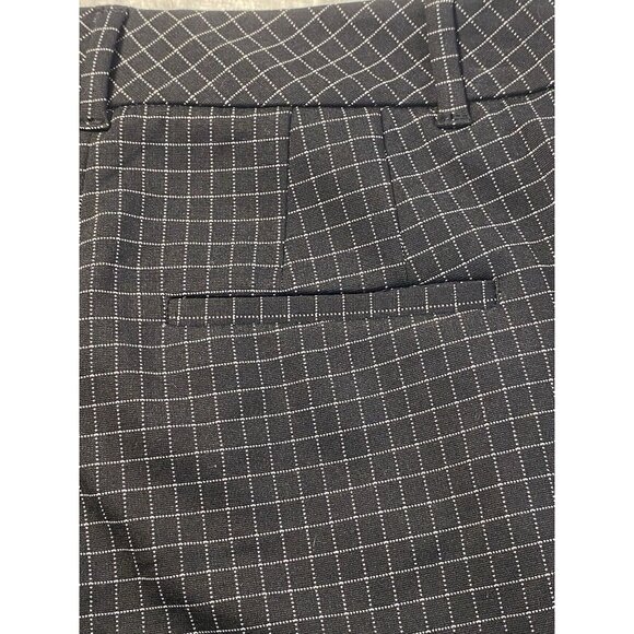 White House Black Market Black and White Tapered Grid Effortless Womens Sz 4 R - Picture 11 of 13